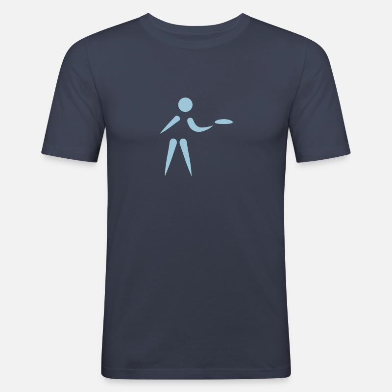 Discgolf - Männer Slim Fit T-Shirt - Navy