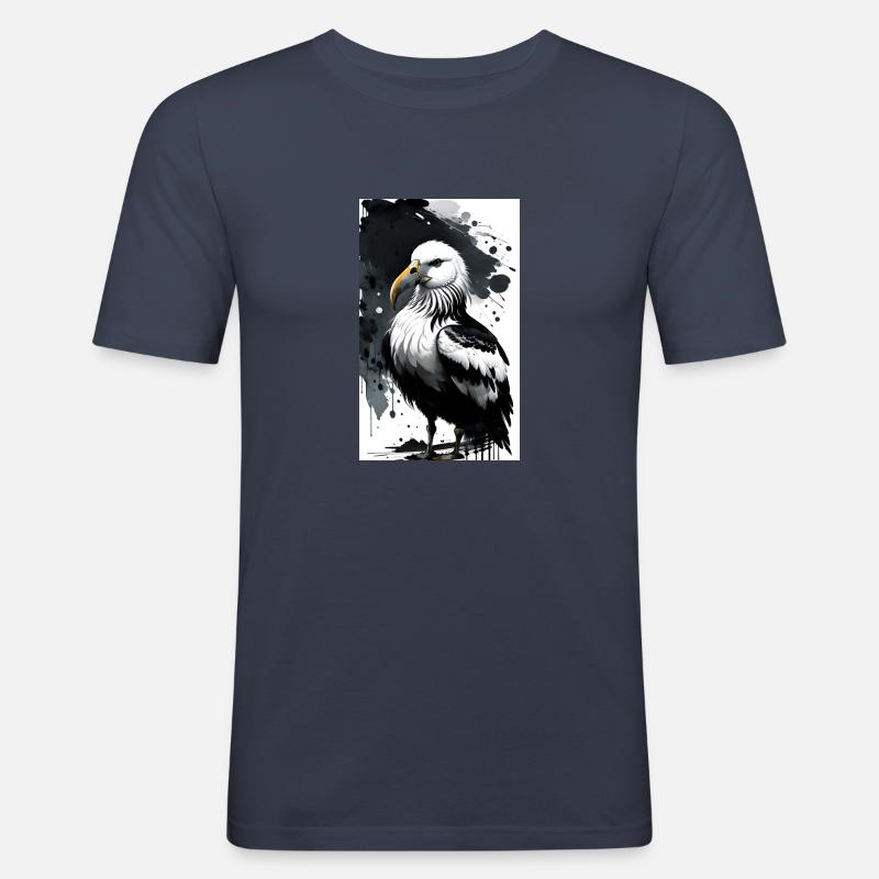 Anmutige Möwe am Horizont - Männer Slim Fit T-Shirt - Navy