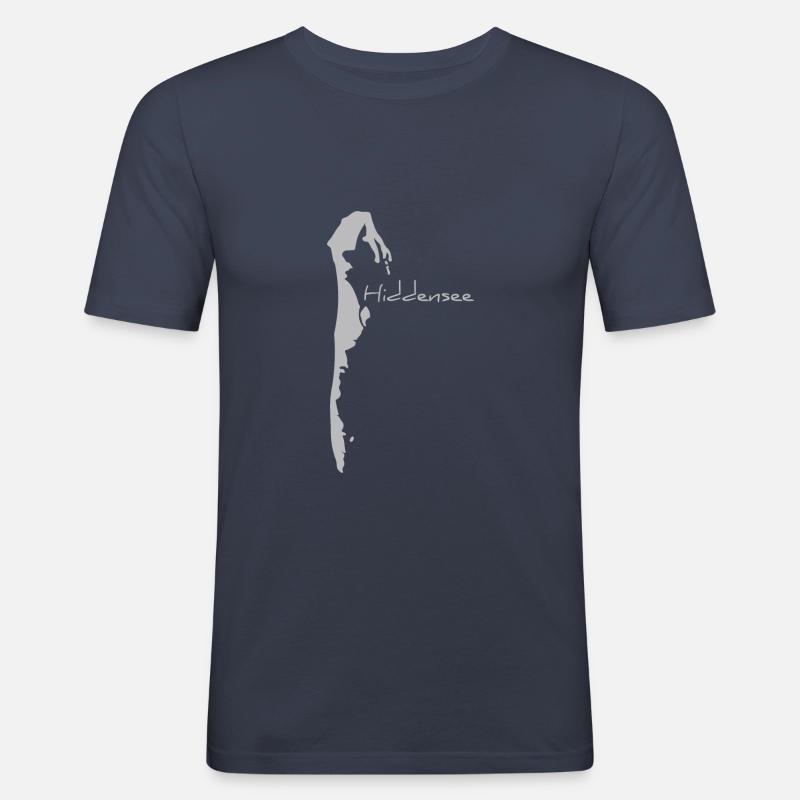 Insel Hiddensee - Männer Slim Fit T-Shirt - Navy