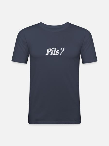 Schniep10 - Männer Slim Fit T-Shirt - Navy