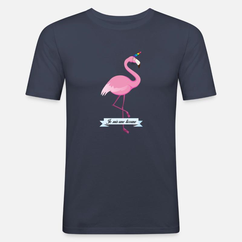 Ich bin ein Einhorn - Männer Slim Fit T-Shirt - Navy