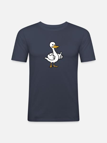 Gans - Männer Slim Fit T-Shirt - Navy
