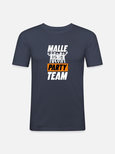 Malle Party Team - Men's Slim Fit T-Shirt - navy