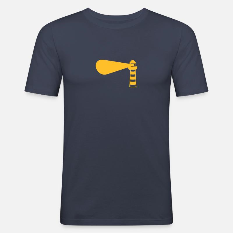 Light Tower Design - Männer Slim Fit T-Shirt - Navy