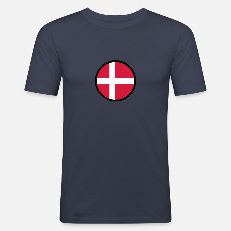 Markiert durch Dänemark - Männer Slim Fit T-Shirt - Navy