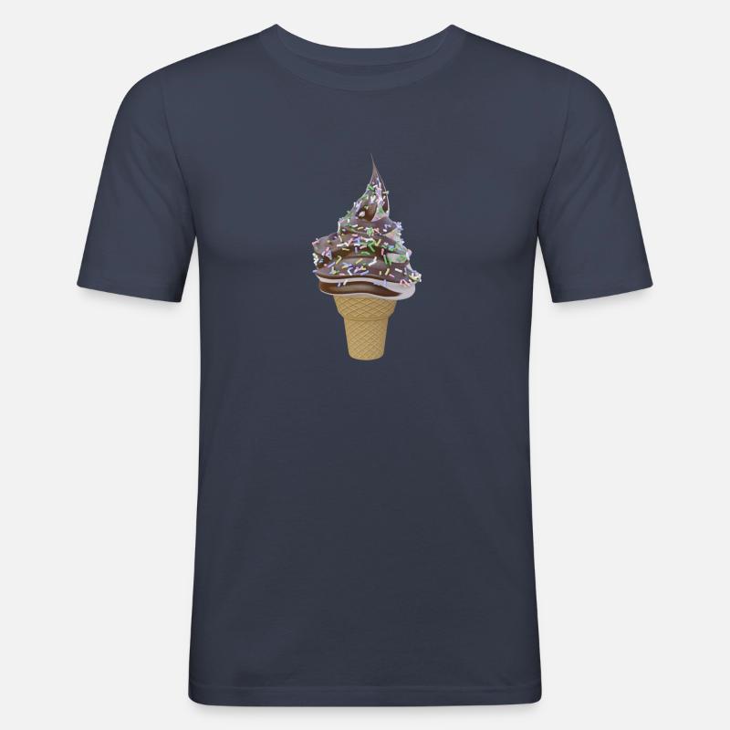 Softeis - Männer Slim Fit T-Shirt - Navy