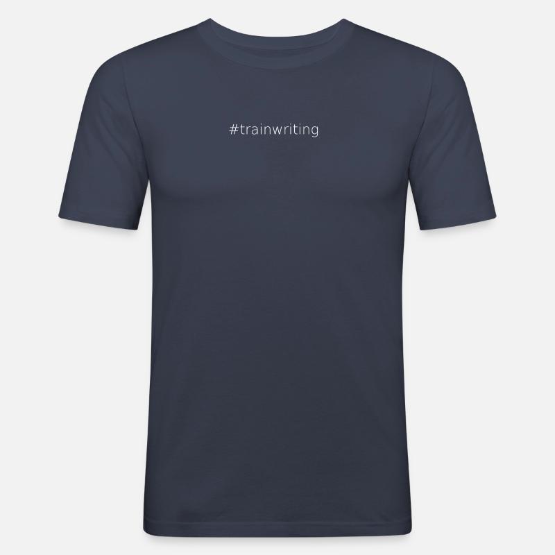 trainwriting - graffiti - Männer Slim Fit T-Shirt - Navy