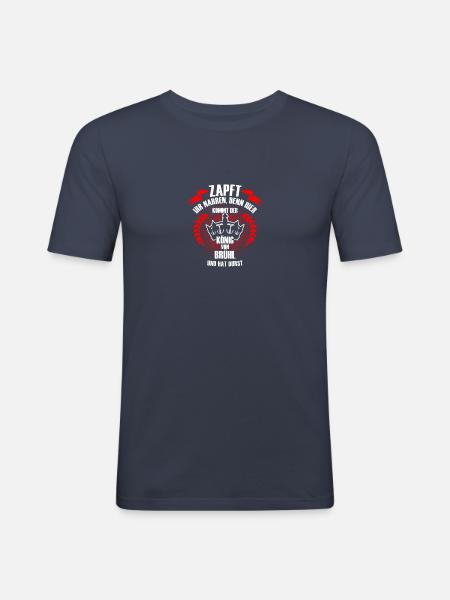 König aus BRÜHL - Männer Slim Fit T-Shirt - Navy