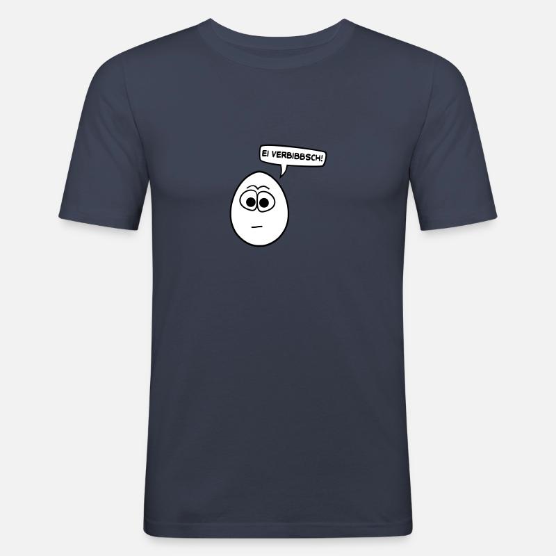 Ei verbibbsch - thEggs - Männer Slim Fit T-Shirt - Navy