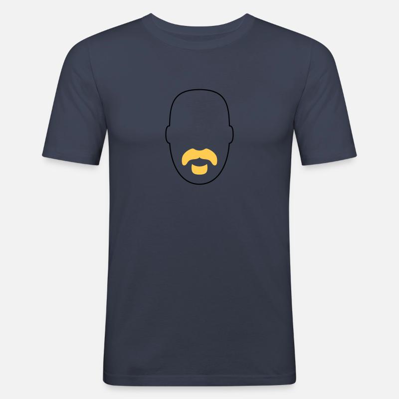 »Frank Zappa« Beard 2 - Männer Slim Fit T-Shirt - Navy