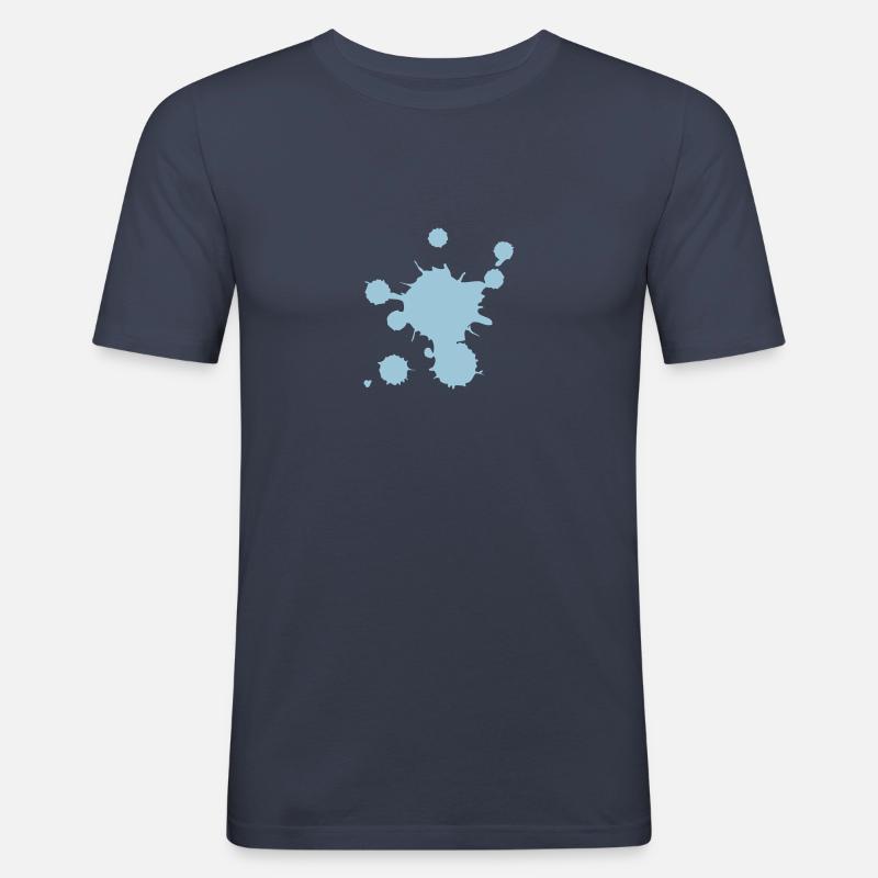 splash - Männer Slim Fit T-Shirt - Navy