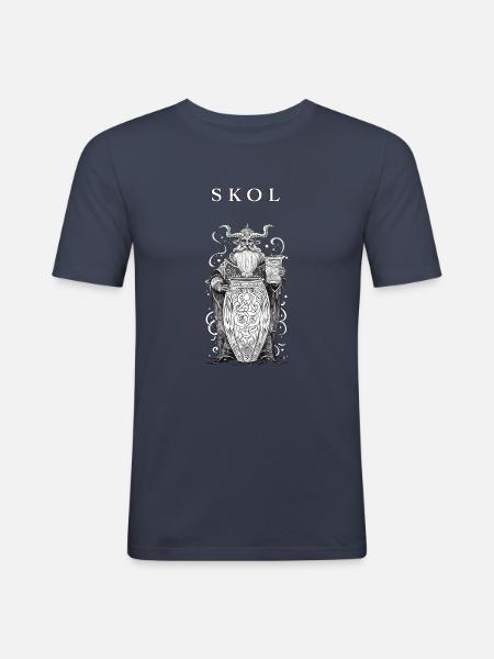 Skol & Prost & Cheers - Men's Slim Fit T-Shirt - navy