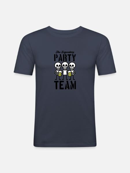 Skeleton Beer Party Team - Men's Slim Fit T-Shirt - navy