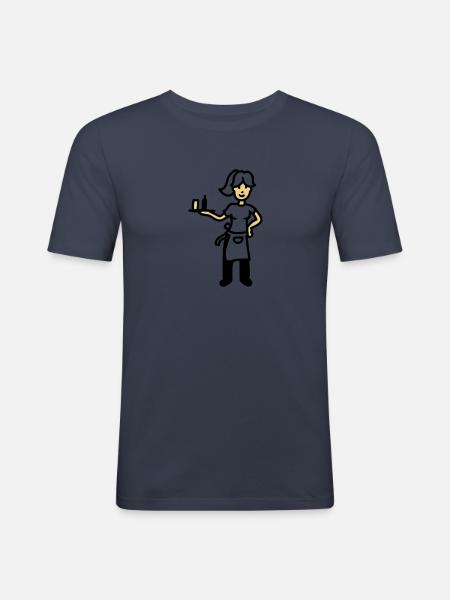Kellnerin - Männer Slim Fit T-Shirt - Navy