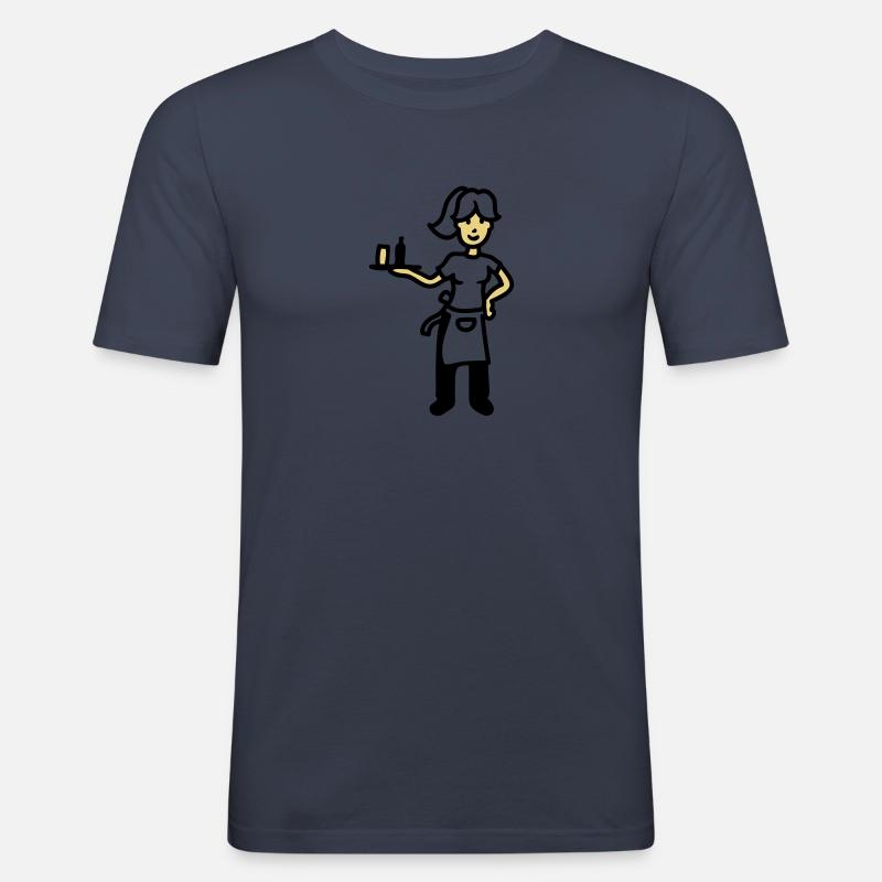 Kellnerin - Männer Slim Fit T-Shirt - Navy