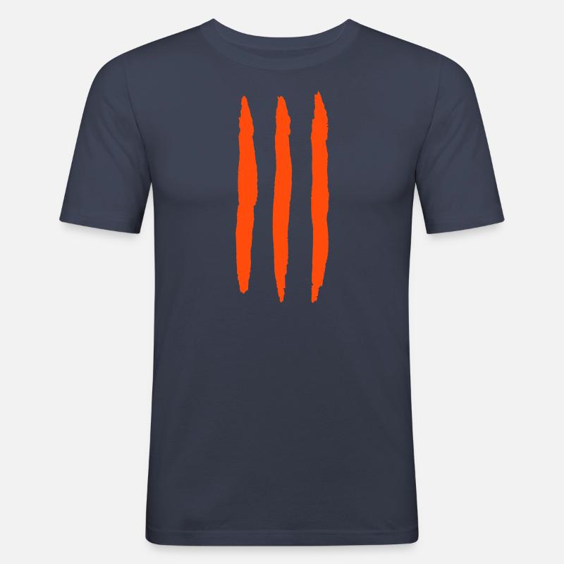 Stripe VECTOR - Men's Slim Fit T-Shirt - navy