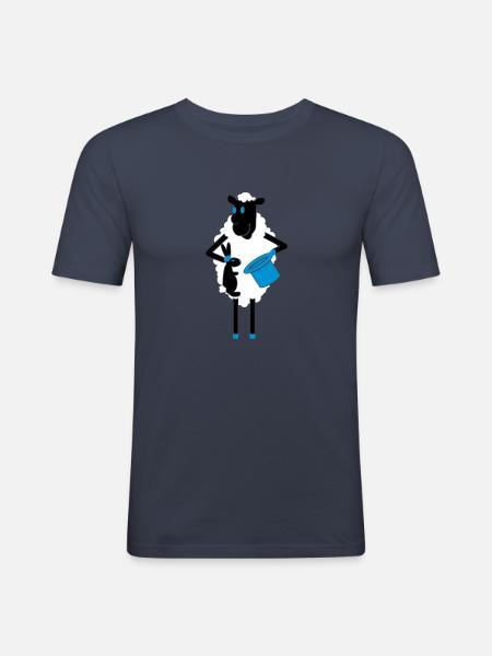 Sheep Trick / Sheep Trick (3c) - Men's Slim Fit T-Shirt - navy