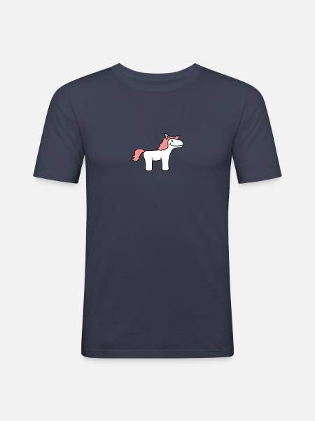 Pony - T-shirt près du corps Homme - bleu marine