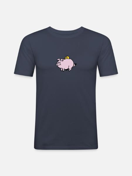 Sparbüchse - Männer Slim Fit T-Shirt - Navy