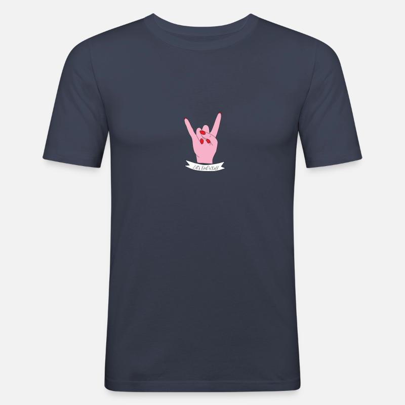 Rock n Roll BBBE0D8F 2F84 4D39 8C6A 22B6571E416E - Männer Slim Fit T-Shirt - Navy