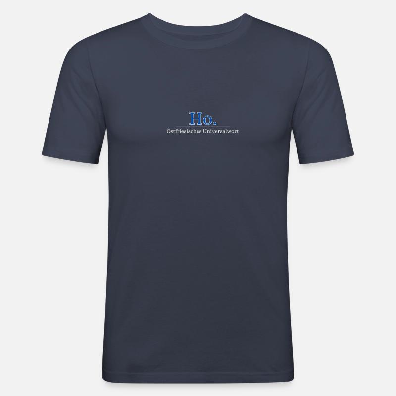 Ho! - Männer Slim Fit T-Shirt - Navy