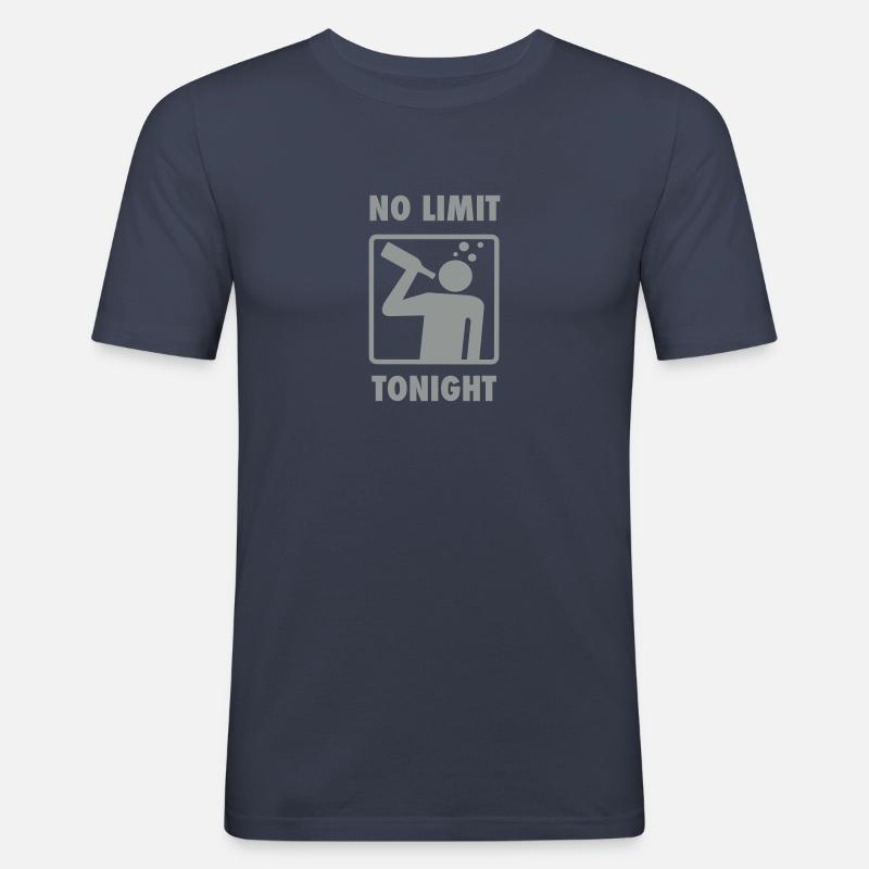 keine Begrenzung (oder fast) - Männer Slim Fit T-Shirt - Navy