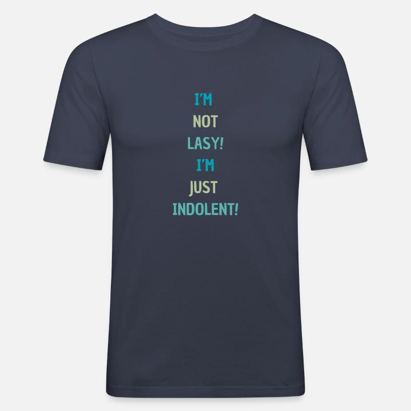 DON'T COPY I DIDN'T STUDY EITHER - Men's Slim Fit T-Shirt - navy