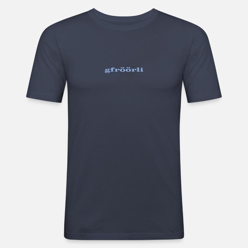 gfröörli - Männer Slim Fit T-Shirt - Navy