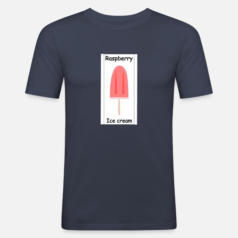 Raspberry Ice cream - Männer Slim Fit T-Shirt - Navy