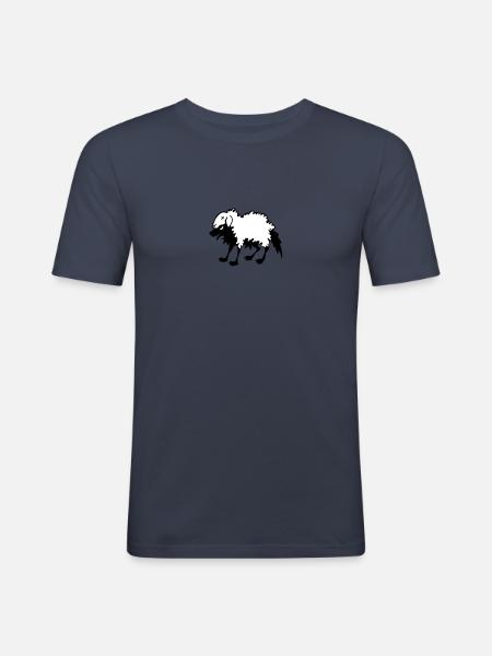 Wolf im Schafspelz - Männer Slim Fit T-Shirt - Navy