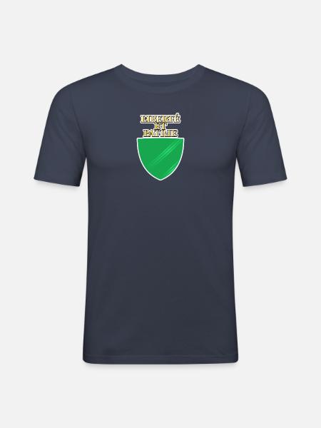 Drapeau de Vaud - T-shirt près du corps Homme - bleu marine