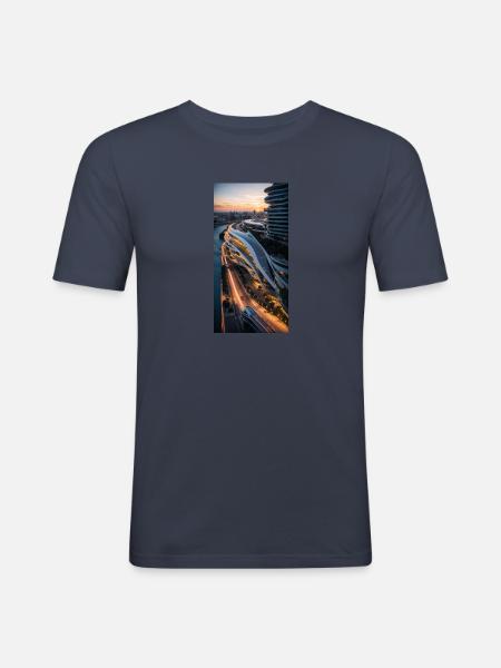 Street - Männer Slim Fit T-Shirt - Navy