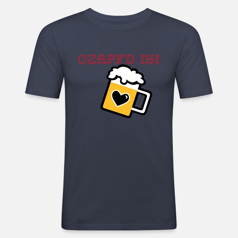 Mass Bier - Männer Slim Fit T-Shirt - Navy