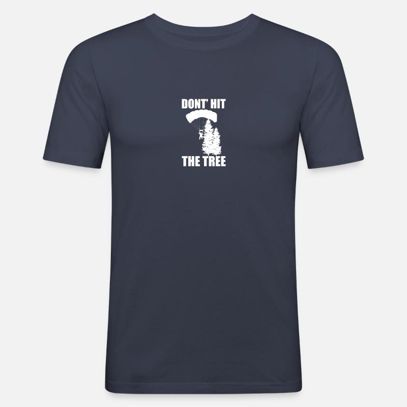 Tree Paragleiter Gleitschirmflieger Paragliding - Männer Slim Fit T-Shirt - Navy