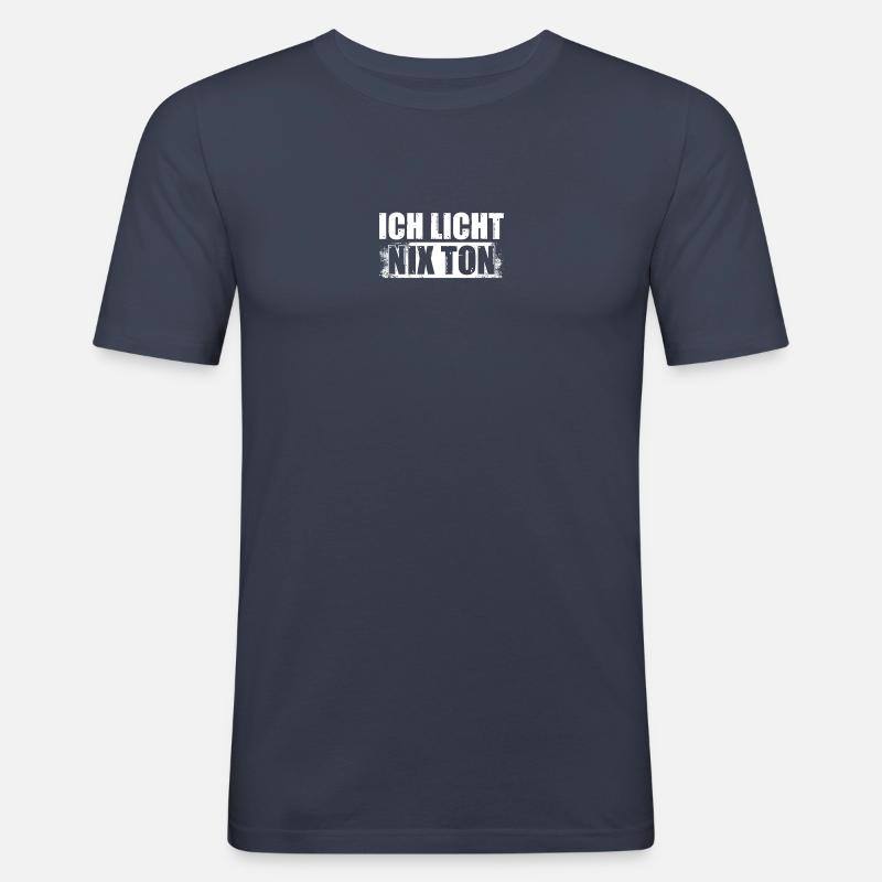 Ich Licht Lichttechniker Light-Crew Lichttechnik - Männer Slim Fit T-Shirt - Navy