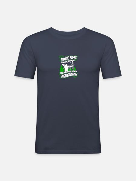 Dad's Bow and Arrow Archery Archer - Men's Slim Fit T-Shirt - navy