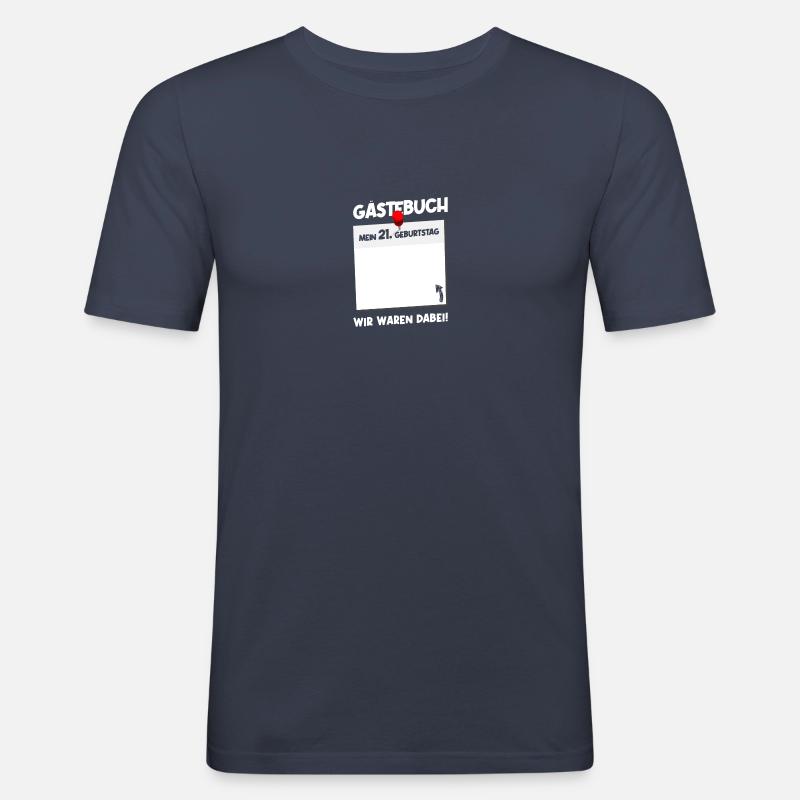 21. Geburtstag Geboren 2003 Geburtstagsgeschenk - Männer Slim Fit T-Shirt - Navy
