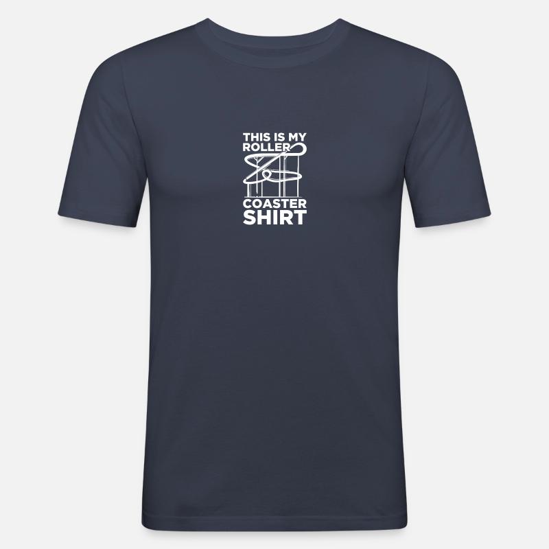 My roller coaster amusement park roller coaster - Men's Slim Fit T-Shirt - navy