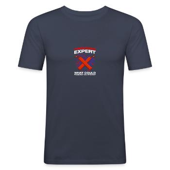 Fireworks Expert Pyrotechnician Firecrackers Fireworks - Men's Slim Fit T-Shirt - navy - Front - Nik (191cm)