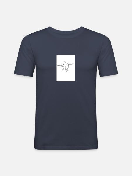 bad love - Männer Slim Fit T-Shirt - Navy