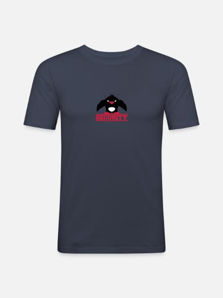 Security Muscle Penguin - Men's Slim Fit T-Shirt - navy