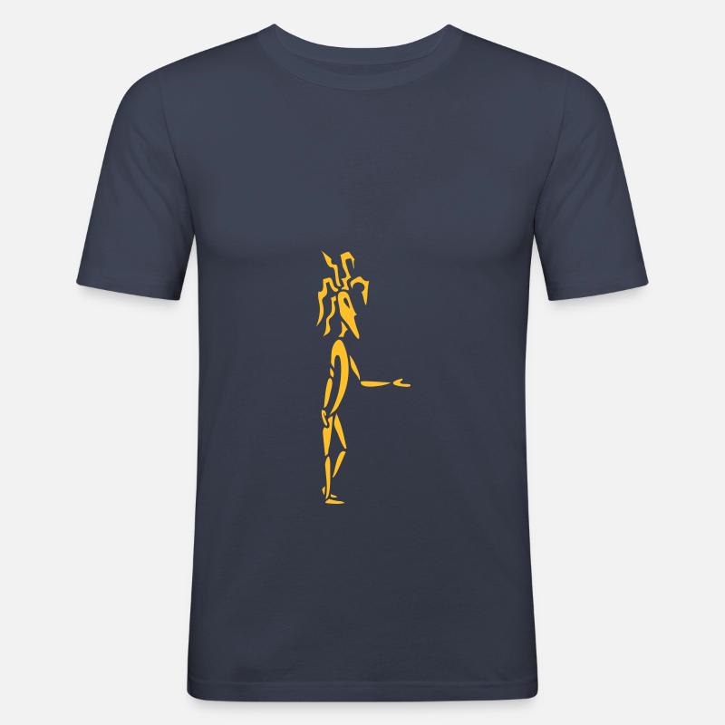 Mann mit Dreadlocks - Männer Slim Fit T-Shirt - undefined