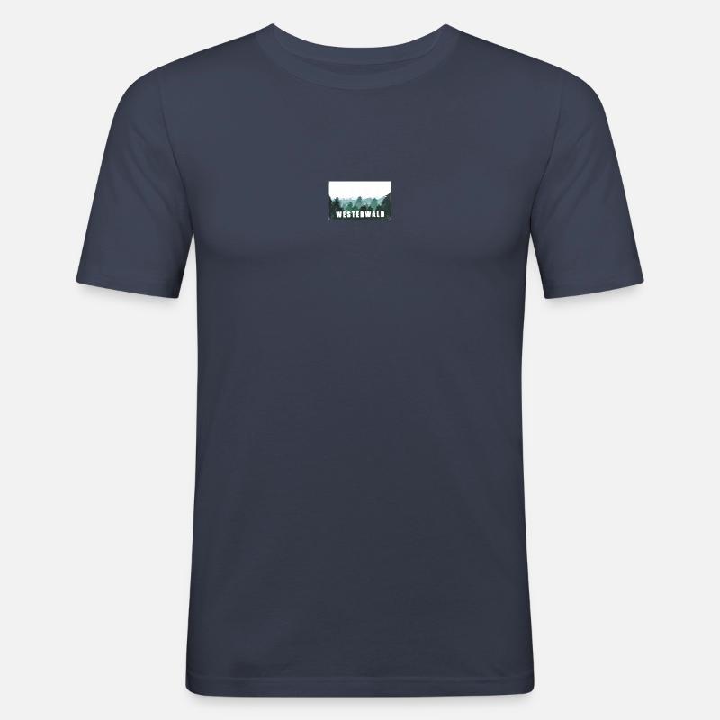 Westerwald - T-shirt près du corps Homme - bleu marine