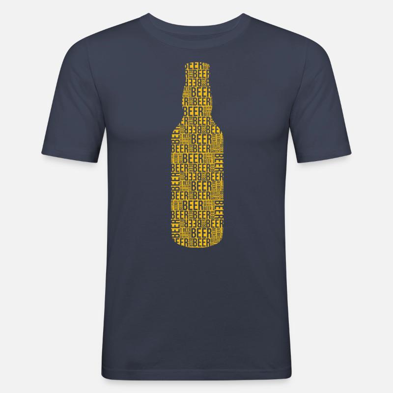 Bier Bier Bier - Männer Slim Fit T-Shirt - Navy