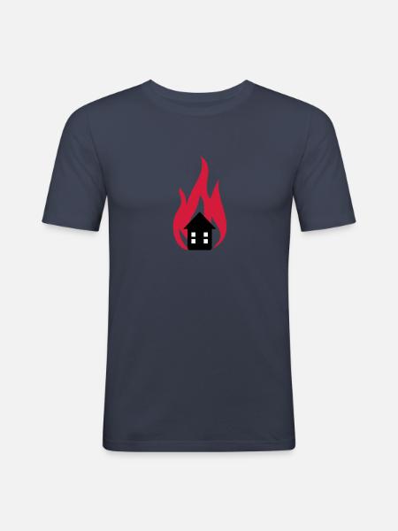 Fire house 3c - Men's Slim Fit T-Shirt - navy