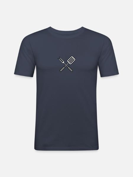 Chef - T-shirt près du corps Homme - bleu marine