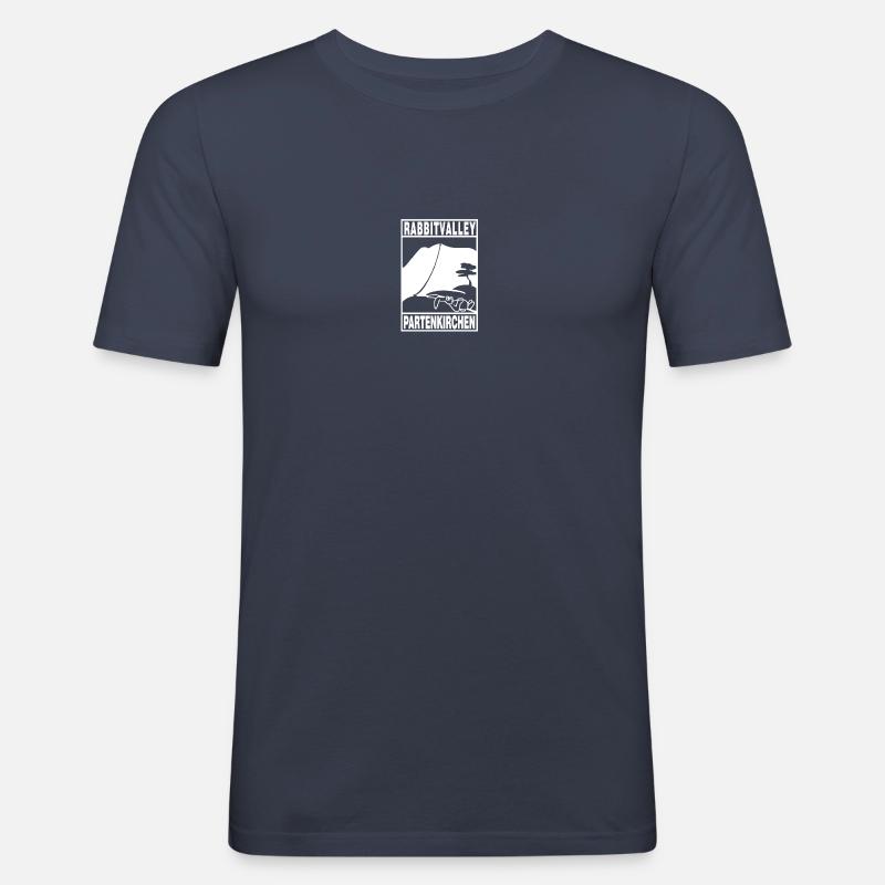Rabbit Valley - Männer Slim Fit T-Shirt - Navy