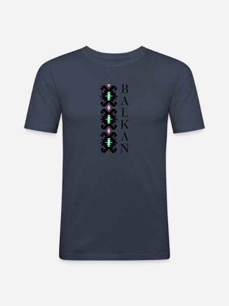 BALKANS - Men's Slim Fit T-Shirt - navy