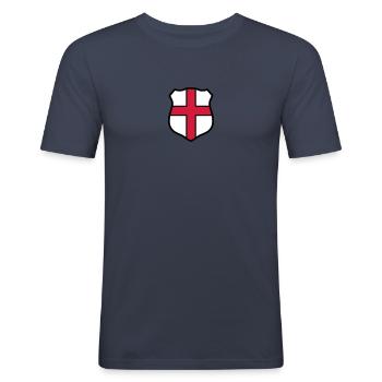 England - Men's Slim Fit T-Shirt - navy - Front - Nik (191cm)
