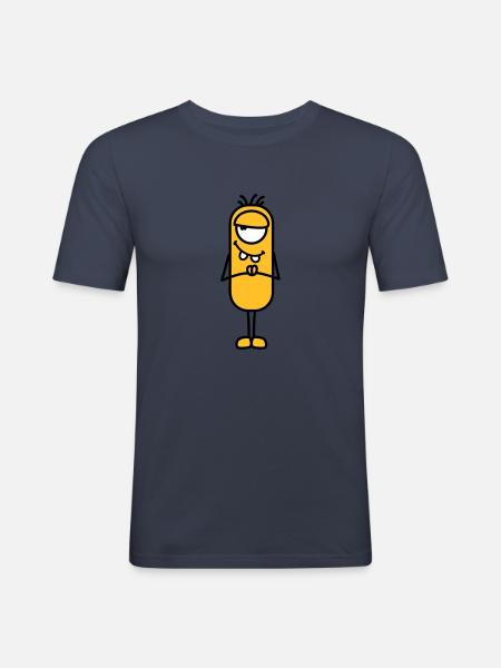 Monster - Männer Slim Fit T-Shirt - Navy